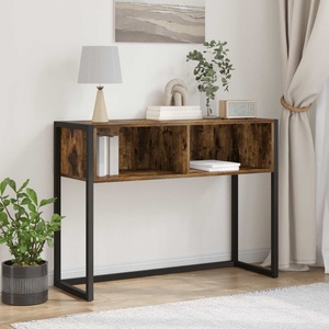 vidaXL Крайна масичка Опушен дъб 100 x 36 x 75 см Инженерна дървесина (886692)