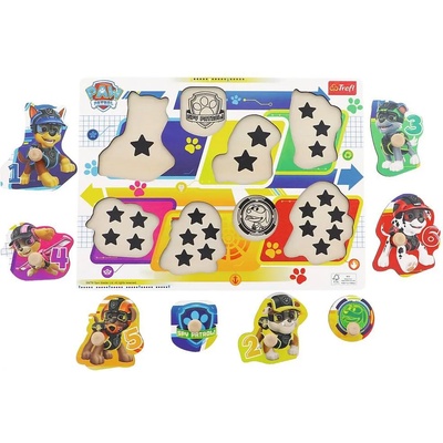 Trefl - Puzzle Drevená vkládačka Paw patrol - 1 - 39 piese