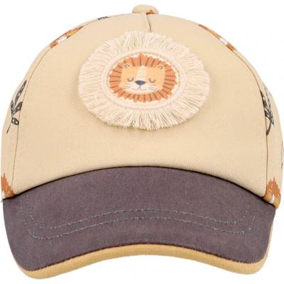 maximo Детска шапка с козирка maximo Kid's Mini Boy's Cap Lion Patch, Light Washed Look Cap - Sand / Multicolor - размер 49-51 cm (904-6352-0112)