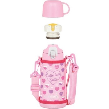 Thermos Active детски термос с 2 капачки в калъф, 600 мл, розов, 4 ел (120060)