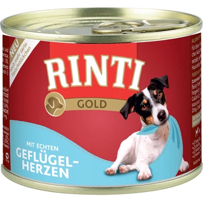RINTI 24x185г птичи сърца RINTI Gold консервирана храна за кучета