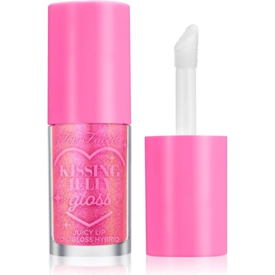 Too Faced Kissing Jelly Lip Oil Gloss olejový lesk na rty pro intenzivní hydrataci Bubblegum 4,5 ml