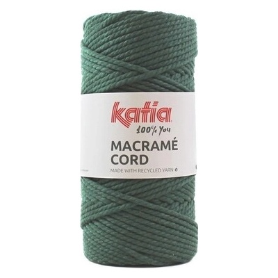 MACRAME CORD 4mm Katia Farby MACRAME CORD: 108 tmavá fľašková zelená