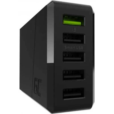 Green Cell 52W Power Source - захранване за ел. мрежа с 1 x Ultra Charge Fast Charging изход и 4 x Smart USB изхода за мобилни телефони и таблети (черен)