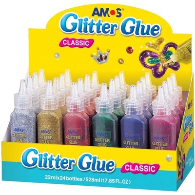 Amos Glitrové lepidlo stříbrné 22ml 1517