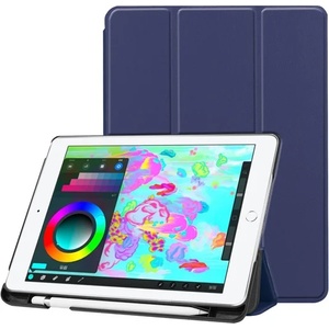Gigapack IPAD 9.7 (2018 г. ) / 9.7 (2017 г. ) GIGAPACK Tok стоящ, кожен ефект Active FLIP, държач за моливи, син бутон GP-78187 (GP-78187)