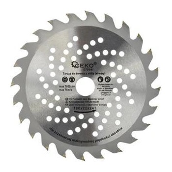 GEKO Kotouč pilový vidiový s otvory, 180x20x24T
