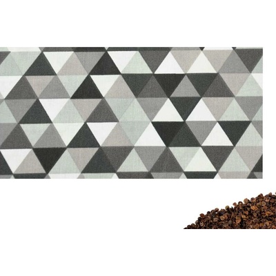 VFstyle pohánkový vankúš 30x15 cm Triangles sivé
