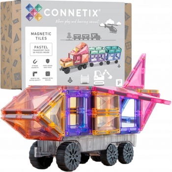 Connetix Pastel Transport 50 ks