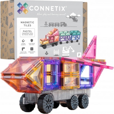 Connetix Pastel Transport 50 ks