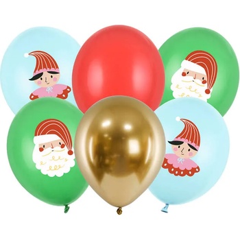 Image 1 of PartyDeco Комплект коледни латексови балони - Christmas Candyland, 6 бр