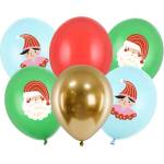 PartyDeco Комплект коледни латексови балони - Christmas Candyland, 6 бр