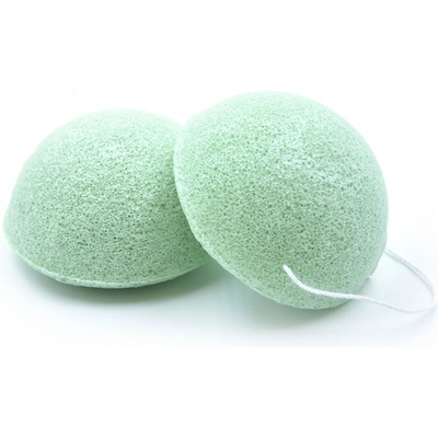 Konjac obličejová půlkulatá houbička s aloe vera zelená – Zboží Dáma