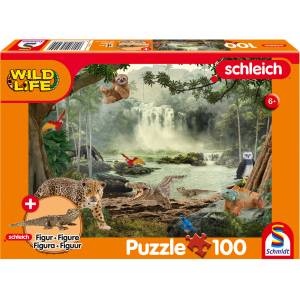 Schmidt Spiele - Puzzle In the Rainforest + figure - 100 piese
