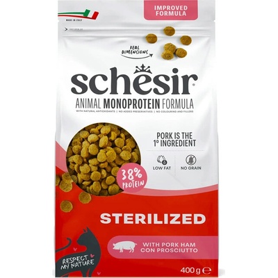 Schesir Cat Sterilized Animal Monoprotein Formula bravčové mäso 0,4 kg
