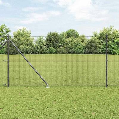 vidaXL Svařované drátěné ploty s hroty 10 x 1 m Ocel potažená PVC Šedá