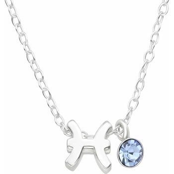 Image 1 of Bijutanki Сребърно Колие - Зодия Риби с Камък