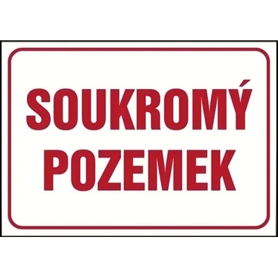 Soukromý pozemek - hliník Materiál: Hliník, Rozměry značení: 30 x 21 cm
