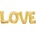 Amscan Златен фолиев балон - Love 63 x 22 см