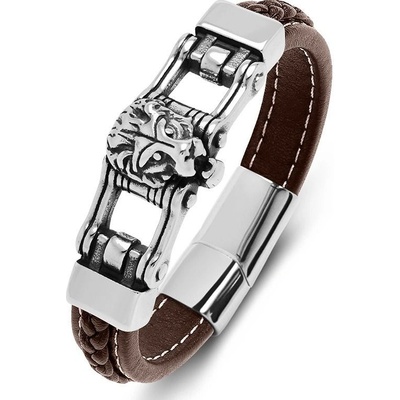 Impress Jewelry Pánský ocelový náramek Lion King Hnědý 2312011047353277s2