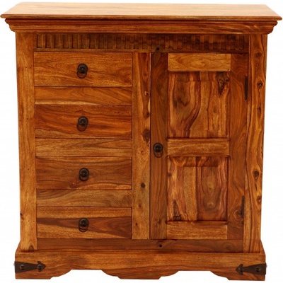 indickynabytok.sk - Komoda Jali s úložným priestorom 90x90x45 z indického masívu palisander