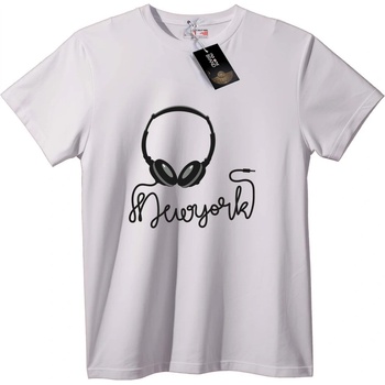 NOONEBRAND Тениска New York Слушалки Череп - 7XL, Black