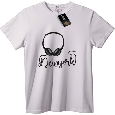 NOONEBRAND Тениска New York Слушалки Череп - 7XL, Black