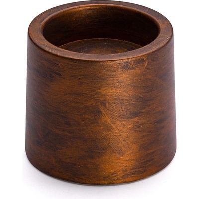 Svícen COLUMBA BASIC, výška 5 cm - AGED METAL, měděná a černá, lak mat