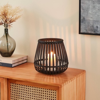 EGLO 422085 - Свещник BUNAWAN 20x22 см черен/бамбук (EG422085)