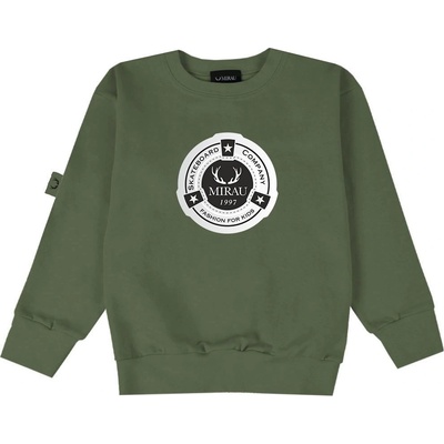 Mirau chlapčenská mikina bez kapucne Skateboard Cappuccino
