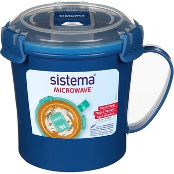 Sistema Microwave Hrnek na polévku 656 ml modrá
