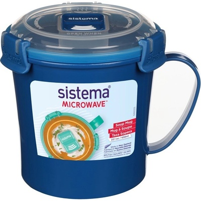 Sistema Microwave Hrnek na polévku 656 ml modrá