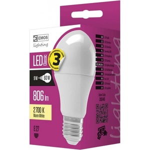 EMOS - zq5140 - led крушка 9w, e27, a60, 2700k (zq5e41)