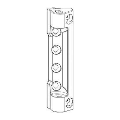 ROTO NX ložisko nůžek P6/150 Standard PVC s 2 závrt. čepy 6 mm 150 kg stříbrná