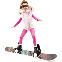 Jägerndorfer Snowboardárka Winterpuppe Snowboard 28cm