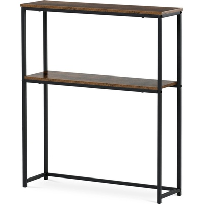 Autronic Konzolový stolek s policí 70x20x82 cm dekor staré dřevo