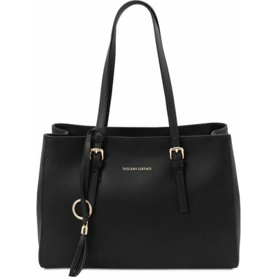 Tuscany Leather kožená shopper taška TL Bag Čierna