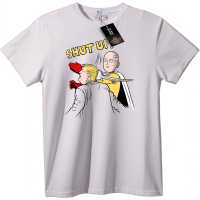 NOONEBRAND Тениска One Punch Man Млъкни - 2XL, White