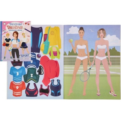 FONI Book Zošit Dievčenské oblečenie šport + samolepky SK verzia 23x30cm