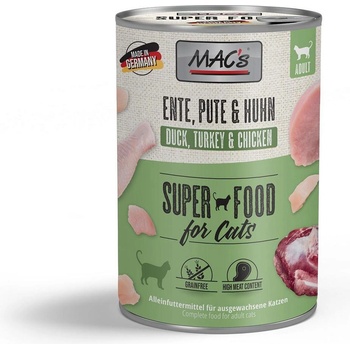 MAC's Mac’s Cat Duck, Chicken and Turkey - Премиум консервирана храна за котки микс от патешко, пилешко и пуешко месо
