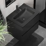 Bath Deluxe Шкаф за баня с мивка KENWOOD 61x52x45 см черен (SETBT0097A)
