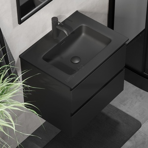 Bath Deluxe Шкаф за баня с мивка KENWOOD 61x52x45 см черен (SETBT0097A)