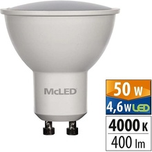 McLED LED GU10, 4,6W, 4000K, 400lm