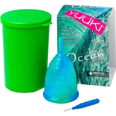 Yuuki Menštruačný kalíšok Ocean č. 2 väčší kalíšok Soft vhodný pre ženy po pôrode