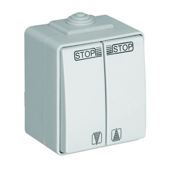 Efapel Двоен ключ за щори ip65, ik07; 16a - 250v ~ cbr - бял (48290 cbr)