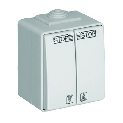 Efapel Двоен ключ за щори ip65, ik07; 16a - 250v ~ cbr - бял (48290 cbr)