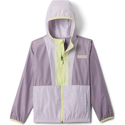 Columbia Детско ветрозащитно яке Columbia Kid's Back Bowl II Hooded Windbreaker Windproof jacket - Shale Purple / Lavender Pearl / Citron Haz (718-0091-0714)