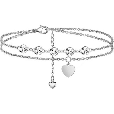 Swarovski e. Retiazka na nohu so srdiečkom sel1078 – Zboží Dáma
