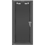 Lanberg rack cabinet 10" wall-mount 12U/280x310 (flat pack) with glass door black (WF10-2312-10B) - gtcomputers