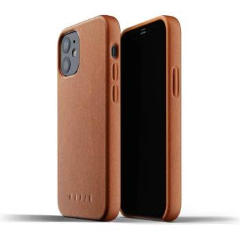 Mujjo Full Leather Case - кожен (естествена кожа) кейс за iPhone 12 mini (кафяв)